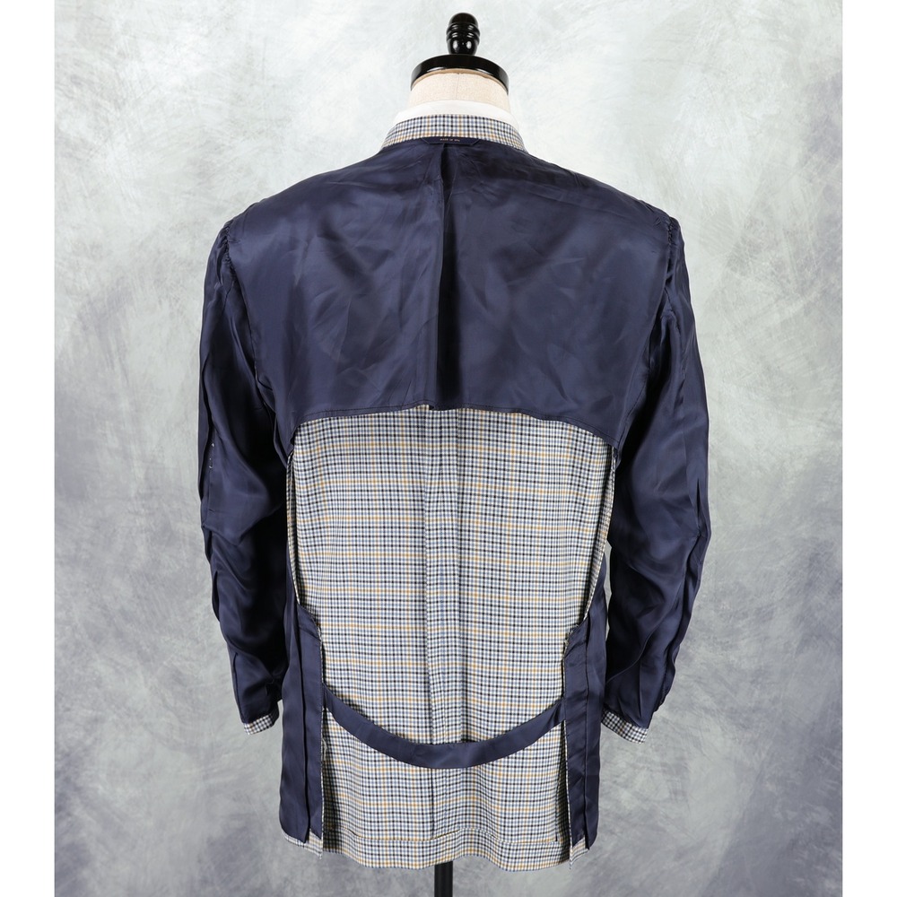 Brooks Brothers SaxXon Wool Sport Coat 42R 1818 Madison Blue Orange Glen Plaid - Picture 12 of 15
